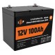 Батарея для ДБЖ 12В 100Ач LogicPower LP LiFePO4 для ДБЖ 12V (12,8V) - 100 Ah (1280Wh) (Smart BMS 100А) с BT пластик