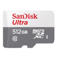 Карта пам'яті microSDXC, 512Gb, SanDisk Ultra Light, без адаптера (SDSQUNR-512G-GN3MN)