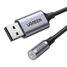 Звуковая карта USB 2.0, Ugreen, Grey (CM477/30757)