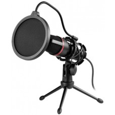 Микрофон Defender Forte GMC 300 USB Black, кабель 1.5 м, игровой стрим микрофон