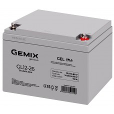 Батарея для ИБП 12В 26Ач Gemix GB12-26 GEL