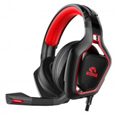Навушники Marvo HG8960 PRO Black-Red, Red-LED, мікрофон, Mini jack (2x3.5 мм), USB, накладні, кабель 2.20 м