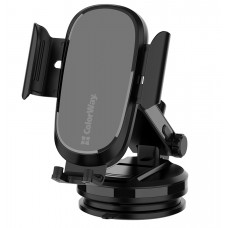 Автотримач для телефону ColorWay Dashboard Car Wireless Charger, Black, 15 Вт (CW-CHAW037Q-BK)