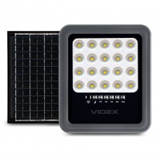 Прожектор LED, Videx, Grey, 20 Вт, 500 Лм, сонячна панель (VLE-FSO3-205)