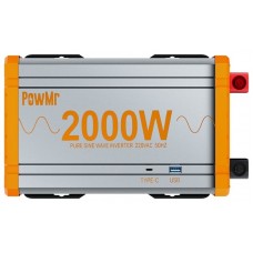 Автомобільний інвертор 2000 Вт, PowMr, Grey/Orange, 24V (POW-HV2K-24V)