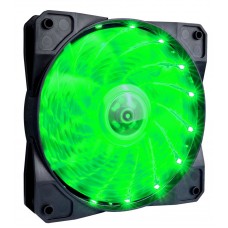 Вентилятор 120 mm 1stPlayer A1-15LED Green LED, FDB, 3 pin/molex