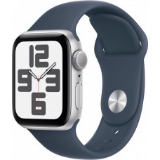 Смарт-часы Apple Watch SE GPS (A2722), 40 мм, Silver, Storm Blue Sport Band (M/L) (MRE23QP/A)