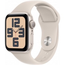 Смарт-часы Apple Watch SE GPS (A2722), 40 мм, Starlight, Starlight Sport Band (S/M) (MR9U3QP/A)