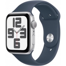 Смарт-часы Apple Watch SE GPS (A2723), 44 мм, Silver, Storm Blue Sport Band (M/L) (MREE3QP/A)