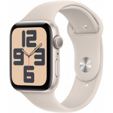 Смарт-часы Apple Watch SE GPS (A2723), 44 мм, Starlight, Starlight Sport Band (M/L) (MRE53QP/A)