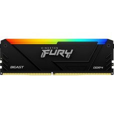 Память 16Gb DDR4, 3200 MHz, Kingston Fury Beast RGB, Black (KF432C16BB12A/16)