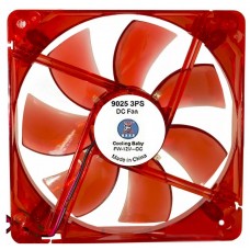 Вентилятор 90 мм, Cooling Baby 9025 4PS Red,  90x90x25мм 4pin