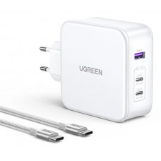 Мережевий зарядний пристрій Ugreen GaN, White, 140 Вт (CD289/15339)