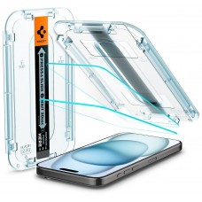 Защитное стекло для Apple iPhone 15, Spigen, 2 шт (AGL06903)