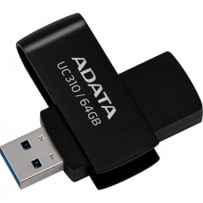 USB 3.2 Flash Drive 64Gb ADATA UC310, Black (UC310-64G-RBK)