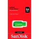 USB Flash Drive 64Gb SanDisk Cruzer Blade, Green (SDCZ50C-064G-B35GE)
