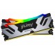 Пам'ять 24Gb x 2 (48Gb Kit) DDR5, 6400 MHz, Kingston Fury Renegade RGB, Black/Silver (KF564C32RSAK2-48)