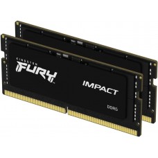 Память SO-DIMM, DDR5, 16Gb x 2 (32Gb Kit), 6000 MHz, Kingston Fury Impact (KF560S38IBK2-32)