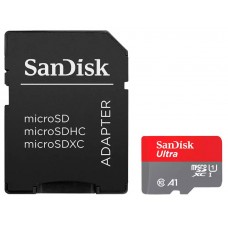 Карта памяти microSDHC, 32Gb, SanDisk Ultra, SD адаптер (SDSQUA4-032G-GN6MA)