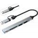 Концентратор Type-C / USB, Dynamode, Dark Grey (DM-UH-514)