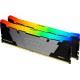 Пам'ять 16Gb x 2 (32Gb Kit) DDR4, 3600 MHz, Kingston Fury Renegade RGB, Black (KF436C16RB12AK2/32)