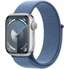 Смарт-часы Apple Watch Series 9 GPS (A2978), 41 мм, Silver, Winter Blue Sport Loop (MR923QP/A)