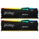 Пам'ять 32Gb x 2 (64Gb Kit) DDR5, 5600 MHz, Kingston Fury Beast RGB, White (KF556C40BWAK2-64)