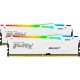 Память 16Gb x 2 (32Gb Kit) DDR5, 5600 MHz, Kingston Fury Beast RGB, White (KF556C40BWAK2-32)