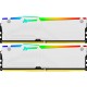 Память 16Gb x 2 (32Gb Kit) DDR5, 5600 MHz, Kingston Fury Beast RGB, White (KF556C40BWAK2-32)