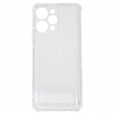 Накладка силиконовая для смартфона Xiaomi Redmi 12, with pocket, Transparent