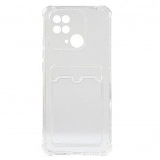 Накладка силіконова для смартфона Xiaomi Redmi 10C, with pocket, Transparent