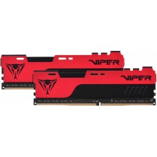 Пам'ять 4Gb x 2 (8Gb Kit) DDR4, 2666 MHz, Patriot Viper Elite II, Black/Red (PVE248G266C6K)
