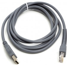 Кабель для сканерів штрих-коду PowerPlant USB (M) - RJ45 (M) 1 м, Grey (CA911905)