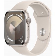 Смарт-часы Apple Watch Series 9 GPS (A2980), 45 мм, Starlight, Starlight Sport Band (M/L)(MR973QP/A)