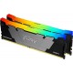 Память 16Gb x 2 (32Gb Kit) DDR4, 3200 MHz, Kingston Fury Renegade RGB, Black (KF432C16RB12AK2/32)