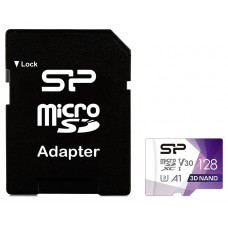 Карта памяти microSDXC, 128Gb, Silicon Power Superior Pro, SD адаптер (SP128GBSTXDU3V20AB)