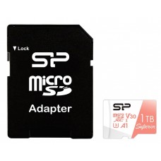 Карта памяти microSDXC, 1Tb, Silicon Power Superior, SD адаптер (SP001TBSTXDV3V20SP)