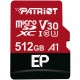 Карта пам'яті microSDXC, 512Gb, Patriot EP, SD адаптер (PEF512GEP31MCX)