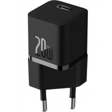 Мережевий зарядний пристрій Baseus GaN5 Mini 1C, Black, 20 Вт, 1xTypeC, PD (CCGN050101)