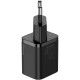 Мережевий зарядний пристрій Baseus GaN5 Mini 1C, Black, 20 Вт, 1xTypeC, PD (CCGN050101)