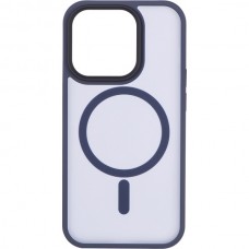 Бампер для Apple iPhone 15 Pro, Dark Blue, 2E, MagSafe, Soft Touch (2E-IPH-15PR-OCLS-DB)