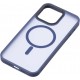 Бампер для Apple iPhone 15 Pro, Dark Blue, 2E, MagSafe, Soft Touch (2E-IPH-15PR-OCLS-DB)