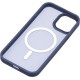 Бампер для Apple iPhone 15, Dark Blue, 2E, MagSafe, Soft Touch (2E-IPH-15-OCLS-DL)