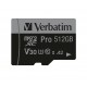Карта пам'яті microSDXC, 512Gb, Verbatim Pro, SD адаптер (47046)