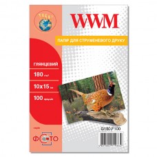 Фотобумага WWM, глянцевая, A6 (10х15), 180 г/м², 100 л (G180.F100)