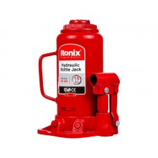 Домкрат гідравлічний Ronix RH-4905, Red, до 15 т, пляшковий