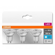 Лампа світлодіодна GU10, 4.3 Вт, 4000K, PAR16, Osram, 350 Лм, 220V, 3 шт (4058075818415)