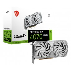 Відеокарта GeForce RTX 4070 SUPER, MSI, VENTUS 2X OC WHITE (RTX 4070 SUPER 12G VENTUS 2X WHITE OC)