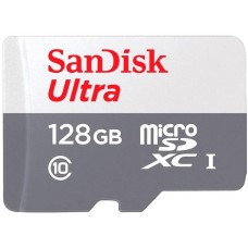 Карта пам'яті microSDXC, 128Gb, SanDisk Ultra, без адаптера (SDSQUNR-128G-GN3MN)
