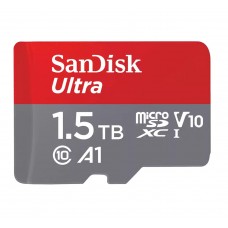 Карта памяти microSDXC, 1.5Tb, SanDisk Ultra, SD адаптер (SDSQUAC-1T50-GN6MA)